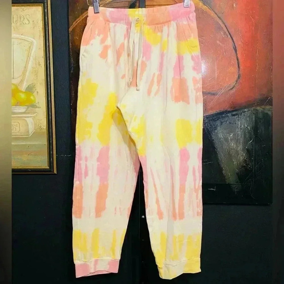 REVOLVE Electric & Rose Tie Dye Sweatpants Joggers Pink - Picture 7 of 15
